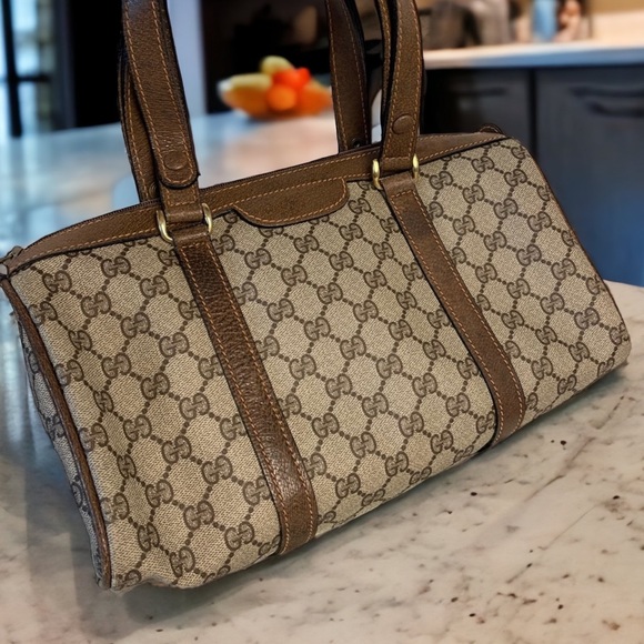 AUTHENTIC‼️ GUCCI GG SUPREME CANVAS BOSTON BAG - Picture 4 of 16